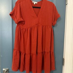 She + Sky Red Mini Dress